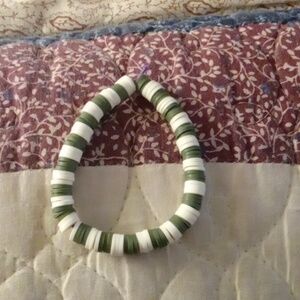 Army green and cream color bracelet